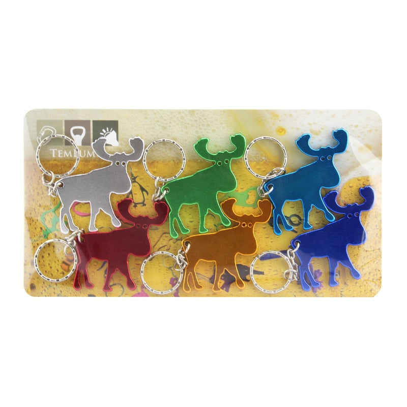 SWATOM Moose Keychain Bottle Opener Beer Opener Tool Key Tag Chain Ring Accessories - Image 2